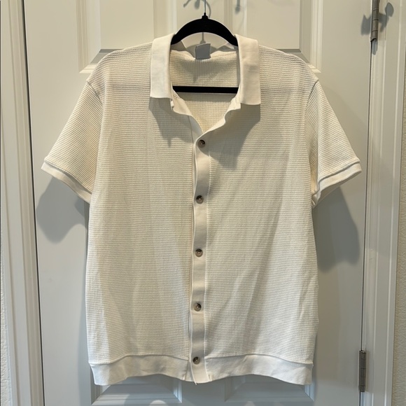 Zara Other - Zara Cream Short Sleeve Dress Shirt